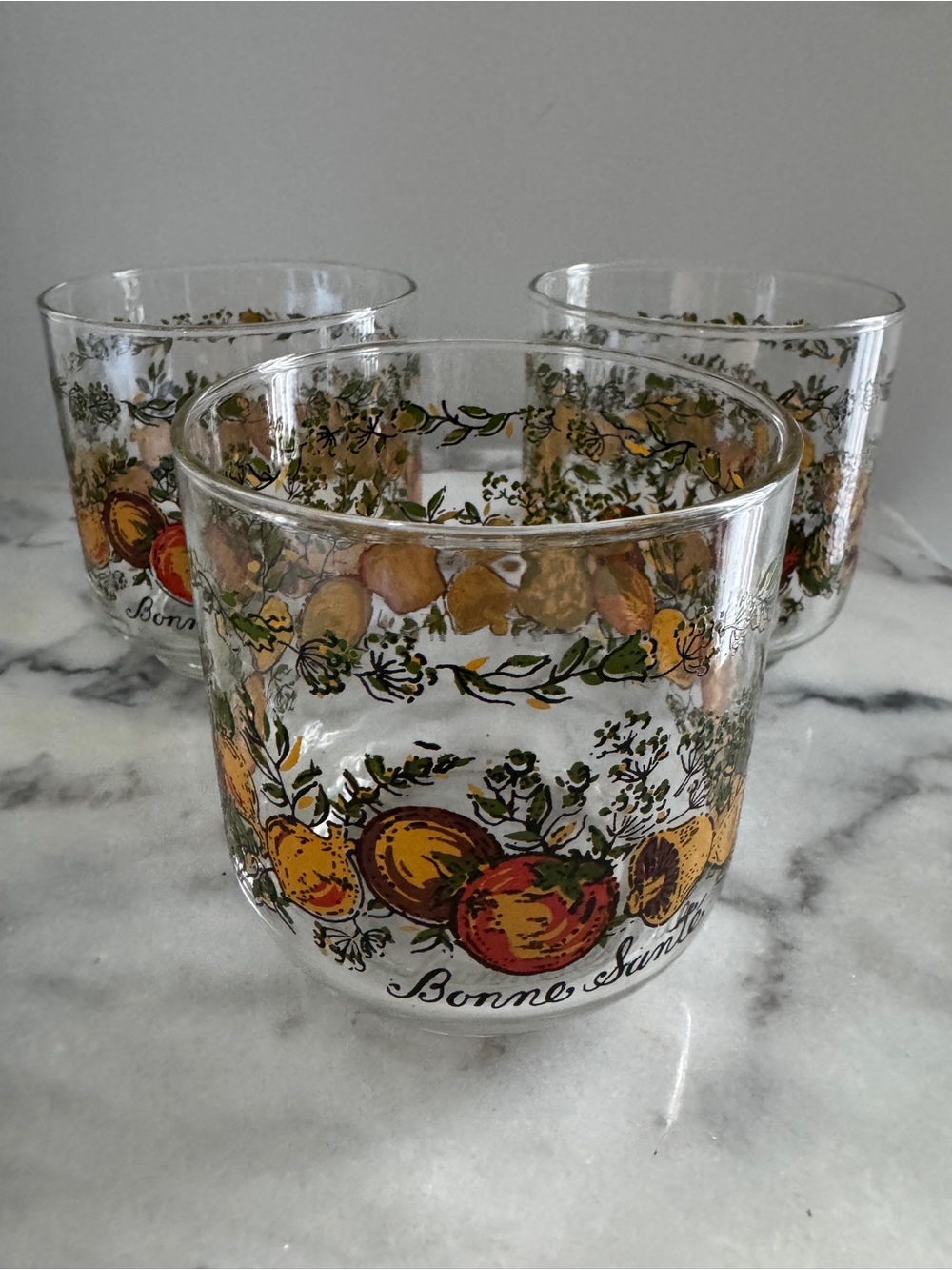 Vintage Libbey Spice of Life Glasses - set of 3